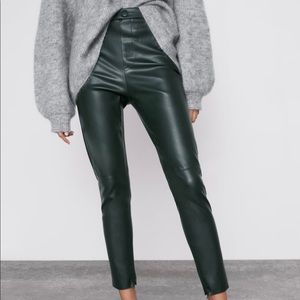 Zara faux leather leggings